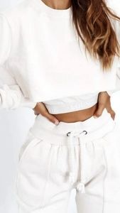 Three Piece outfit- Cropped Jumper with rope cord Jogger 